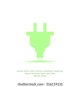 electrical plug vector icon