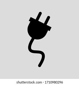 
electrical plug vector icon flat