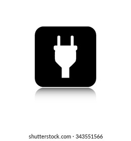 Electrical plug - vector icon with  shadow