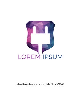 Electrical plug vector logo design. Power energy symbol.	