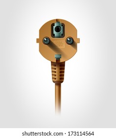 Electrical plug, Vector realistic object