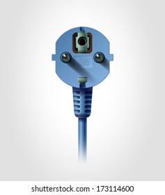 Electrical plug, Vector realistic object