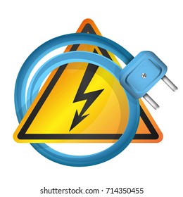 Electrical plug and zipper sign