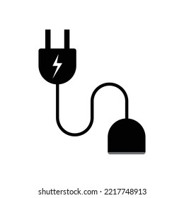 Electrical plugin icon logo vector flat design