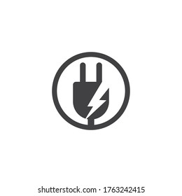Electrical plugin icon vector flat design