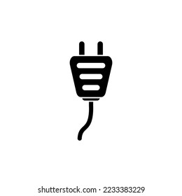 electrical plugs icon with warning power, Vector on a transparent background.