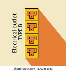 Electrical Plugs Electrical Outlets Type B Stock Vector (Royalty Free ...