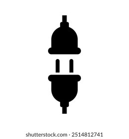 Ícone de energia elétrica, ilustração vetorial.