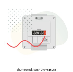 Electrical Power Meter - Stock Illustration as EPS 10 File