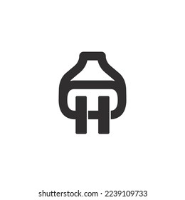 Pictograma de enchufe de alimentación eléctrica. Equipo eléctrico para el logotipo de ingeniería eléctrica. 