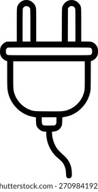 Electrical power plug sign, symbol, vector, art