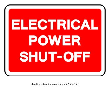 Electrical Power Shut Off  Symbol Sign, Vector Illustration, Isolate On White Background Label. EPS10