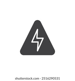 Electrical power symbol vector icon. filled flat sign for mobile concept and web design. Power Surge glyph icon. Symbol, logo illustration. Vector graphics