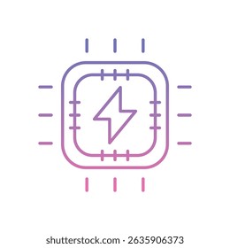 Electrical Process Icon vector stock illustration