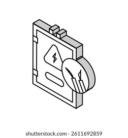 electrical repair isometric icon vector. electrical repair sign. isolated symbol illustration