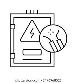 electrical repair line icon vector. electrical repair sign. isolated contour symbol black illustration