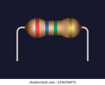 Electrical resistor isolated on a black background. Filled flat sign for mobile concept and web design. Symbol, logo illustration. Vector graphics