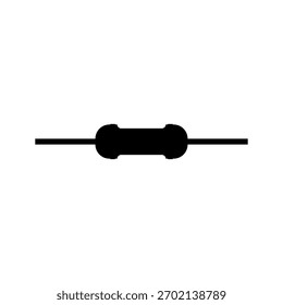 Electrical resistor silhouette vector flat illustration design.