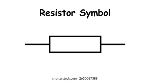 Electrical Resistor Symbol in Physics.