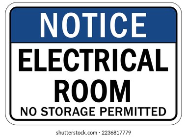 señal de advertencia de sala eléctrica y etiqueta