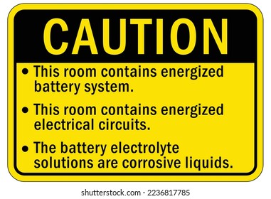señal de advertencia de sala eléctrica y etiqueta