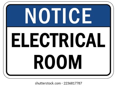 señal de advertencia de sala eléctrica y etiqueta