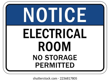 señal de advertencia de sala eléctrica y etiqueta