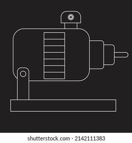 Elektroläufermotor - Illustration Elektrotechnik - Vektorgrafik 