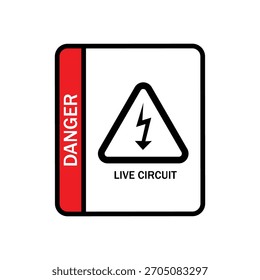 electrical safety caution sign illustration