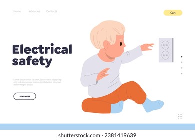 Electrical safety concept for landing page providing solution for toddler children protection