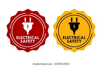 Electrical safety design logo template illustration