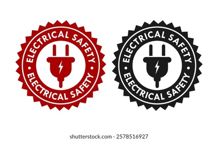 Electrical safety design logo template illustration