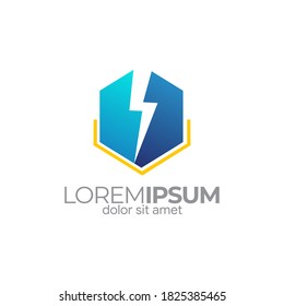 Electrical safety / high voltage protector Logo template