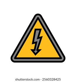 electrical safety injury prevention color icon vector. electrical safety injury prevention sign. isolated symbol illustration