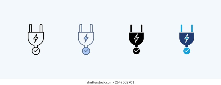 Electrical Safety line icon single high quality
