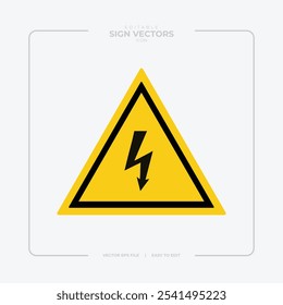 Sinal de segurança elétrica. Alta tensão, cerca elétrica, não tocar, manter afastado, área restrita perigosa, manter fora, fios vivos, não entrar, queima de choque.