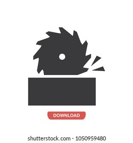 Electrical saw vector icon 