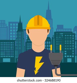 electrical service design, vector illustration eps10 graphic 