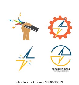 electrical service and installation  icon vector design template