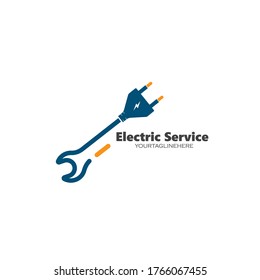 electrical service and installation logo icon vector design