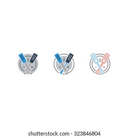 Electrical service logo set