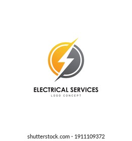 Electrical services Logo Design Template Flat Style Vector	