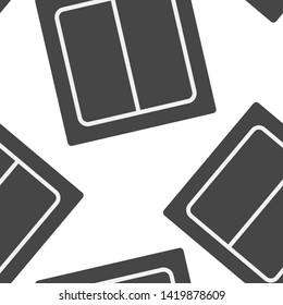Electrical set switch vector icon. Light switch icon seamless pattern on a white background.