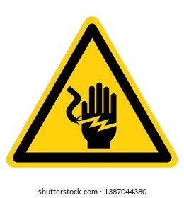 Electrical Shock Electrocution Symbol Sign, Vector Illustration, Isolate On White Background Label .EPS10  
