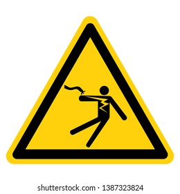 Electrical Shock Electrocution Symbol Sign, Vector Illustration, Isolate On White Background Label .EPS10 