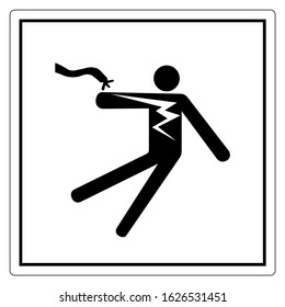 Electrical Shock Electrocution Symbol Sign, Vector Illustration, Isolate On White Background Label .EPS10