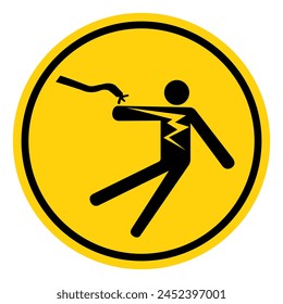 Elektroschock-Symbol-Zeichen, Vektorillustration, Isolierung auf weißem Hintergrund Label .EPS10