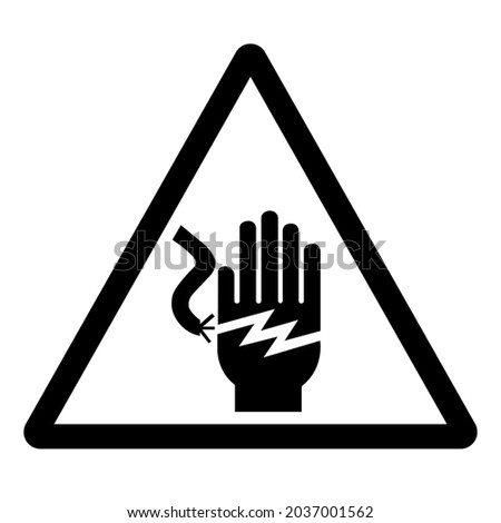 Electrical Shock Electrocution Symbol Sign, Vector Illustration, Isolate On White Background Label .EPS10