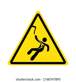 Signo de símbolo de electrocución de choque eléctrico.Aislar sobre fondo blanco. Ilustración vectorial