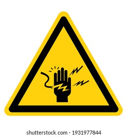 Electrical Shock Hazard Symbol Sign ,Vector Illustration, Isolate On White Background Label. EPS10